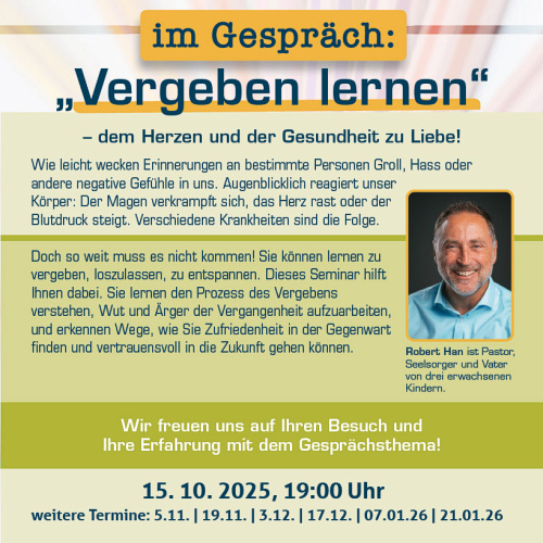 Bild zum Weblog Vergebungsseminar